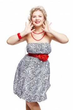 Slimming dress for plus size women