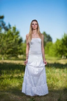 White leather skirt