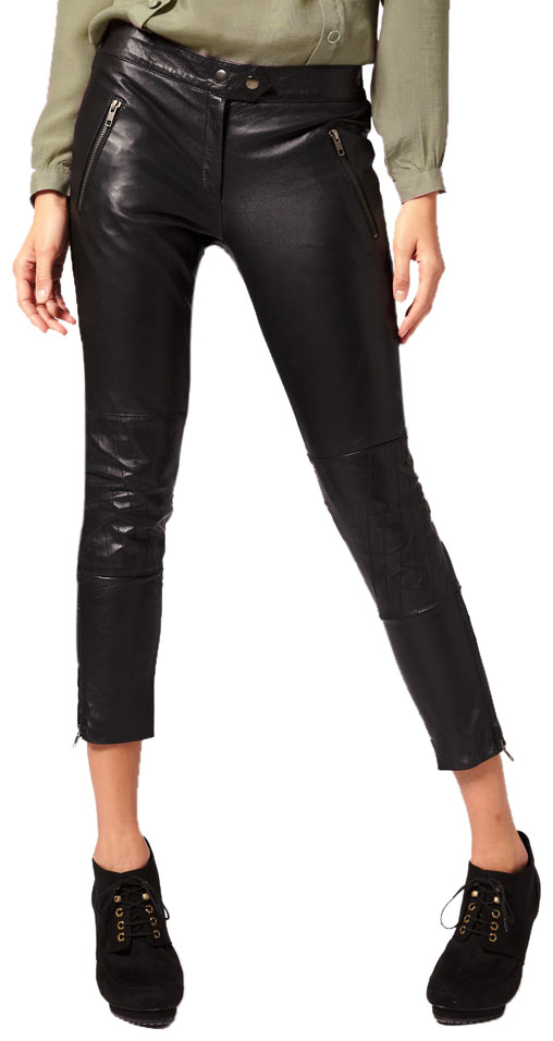 Fashioning Ways to Pull On Leather Capri Pants | LeatherFads