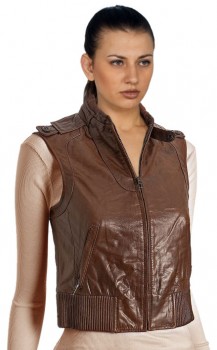 womens leather vests are stylish