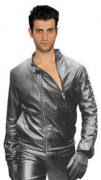 Mens Leather Biker Jacket