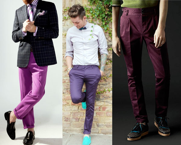 What To Wear With Purple Shorts Mens Leather